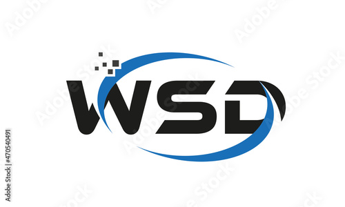 dots or points letter WSD technology logo designs concept vector Template Element	 photo