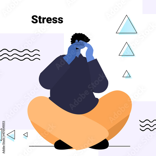tired depressed man unhappy guy feeling desperate mental health diseases depression concept
