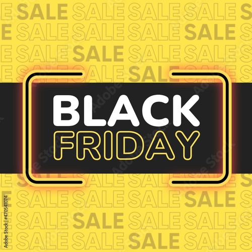 Black Friday background, Black Friday promotional banner, gift box and discount text