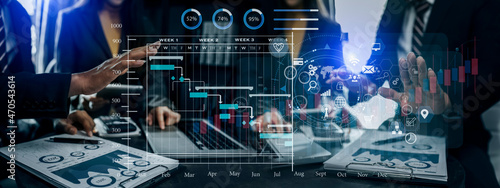 Business digital finance marketing chart, Future technology innovation background, Digital transformation stock marketing concept. © SOMKID