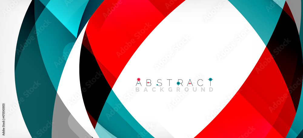 Geometric abstract background. Circle created with overlapping color shapes. Vector Illustration For Wallpaper, Banner, Background, Landing Page Geometric abstract background. Circle created with overlapping color shapes. Vector Illustration For Wallpaper, Banner, Background, Landing Page