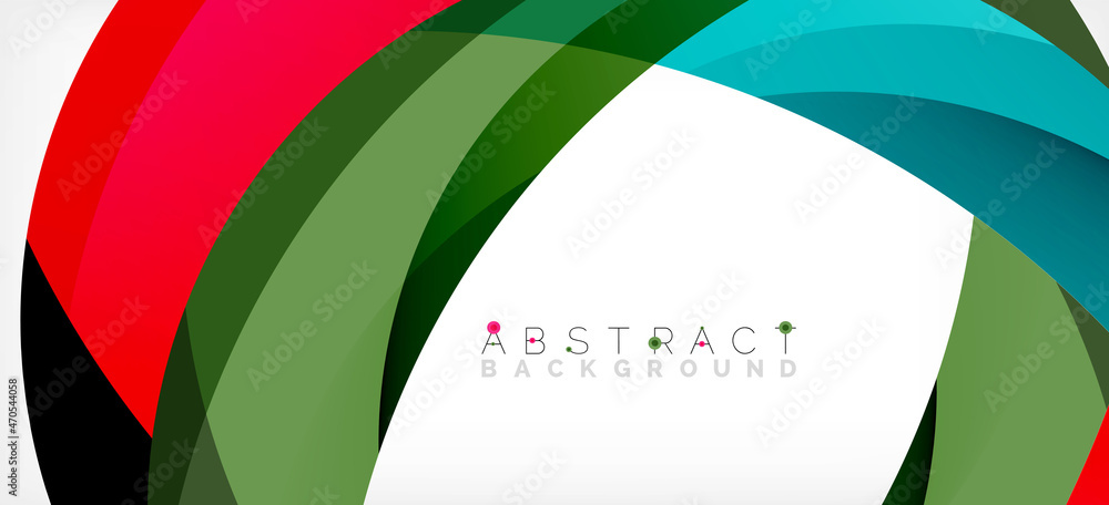 Color circle shapes, minimal geometric background. Trendy dynamic composition. Vector Illustration For Wallpaper, Banner, Background, Landing Page Color circle shapes, minimal geometric background. Trendy dynamic composition. Vector Illustration For Wallpaper, Banner, Background, Landing Page