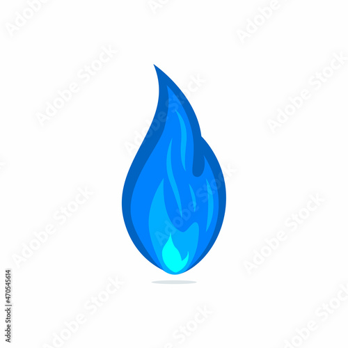 Blue fire logo vector graphics
