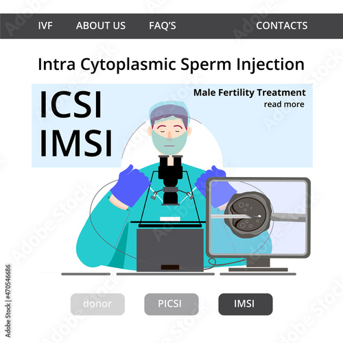 Doctor in process ICSI - part of IVF treatment