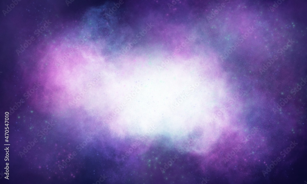 Fototapeta premium 美しく輝く幻想的な宇宙空間の背景壁紙素材 Space background with stardust and shining stars