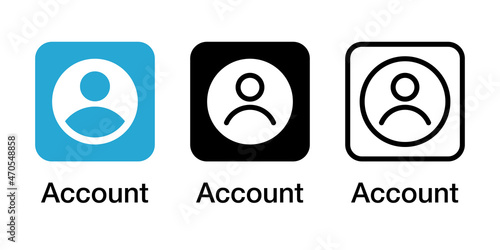 アカウント, ユーザー, ログインのアプリアイコンベクターデザインイラスト素材