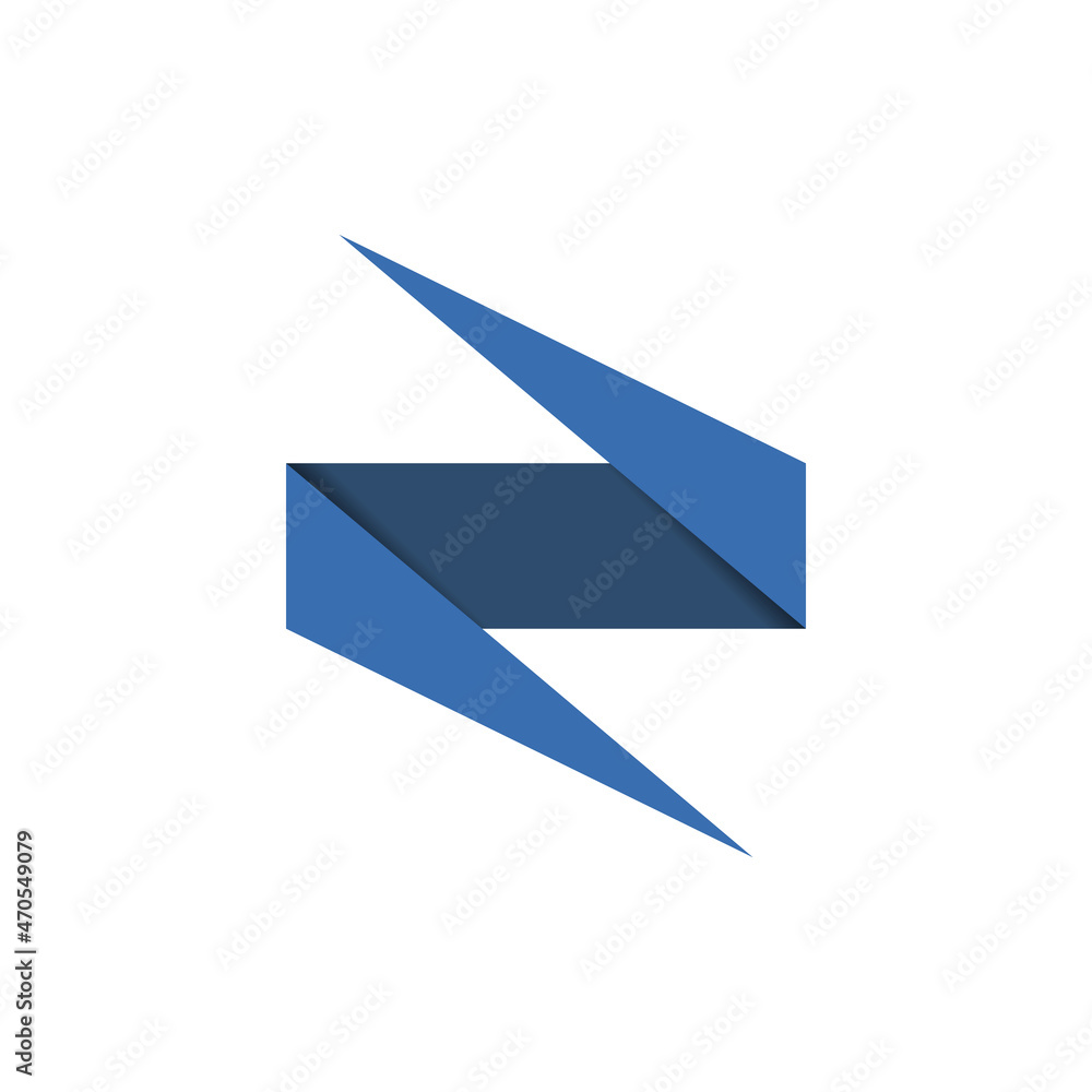 Simple minimal blue ribbon for poster, banner and product Simple minimal blue ribbon for poster, banner and product