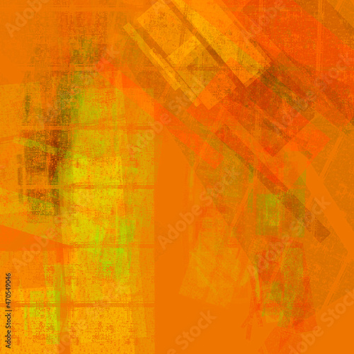 Abstract art background of cracked metal rusty textured surface in loft style Red, terracotta, brown, orange, yellow colors