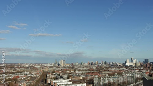 Skyline of Rotterdam, the Netherlands on sunny winter day photo