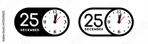 Business appointment calendar. Time clock with number vector icon for scheduling apps and websites.