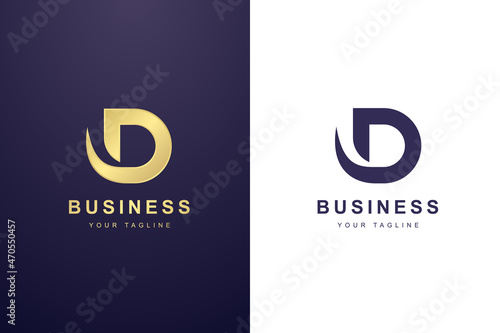 Initial Letter D Logo For Business or Media Company.