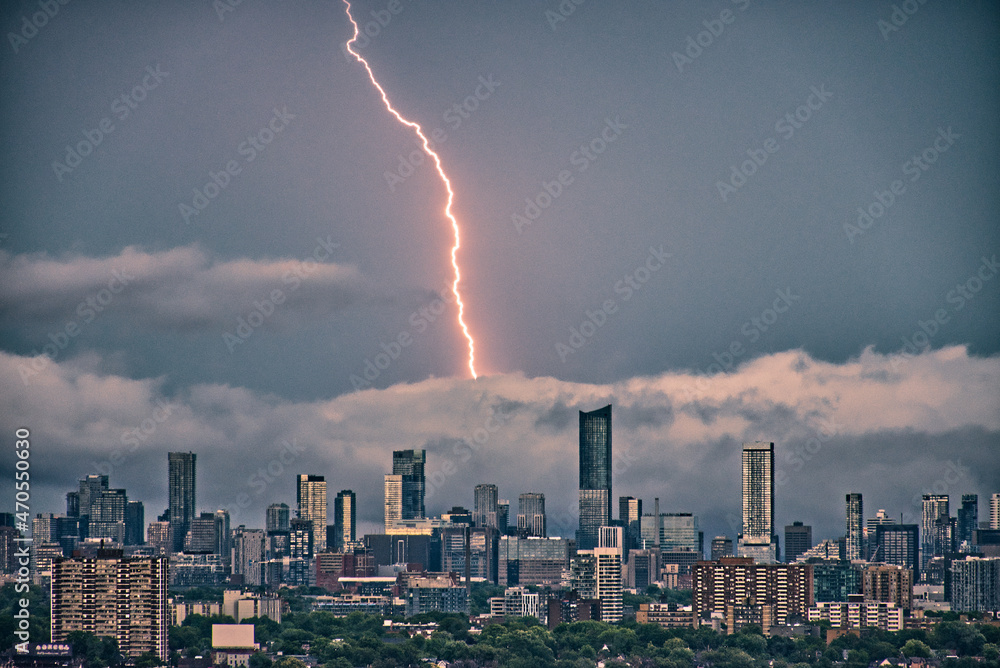 Caught this Lightning bolt over Toronto