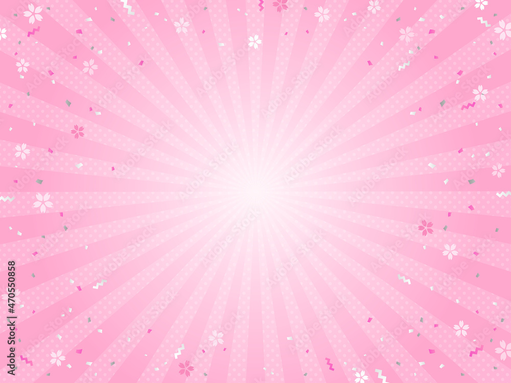 集中線 紙吹雪 桜の花のピンク色背景素材 Stock Vector Adobe Stock 集中線 紙吹雪 桜の花のピンク色背景素材 Stock Vector Adobe Stock