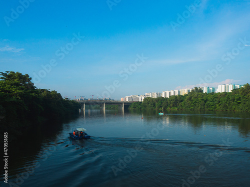 View of the Punggol Serangoon Reservoir in the day photo