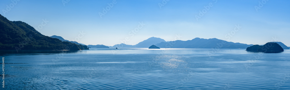 Panorama Landscape of Ohkunoshima in Hiroshima Prefecture. Seto Inland Sea