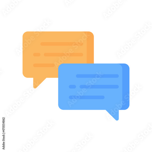 Conversation Icon, Flat style icon vector illustration, Suitable for website, mobile app, print, presentation, infographic and any other project.