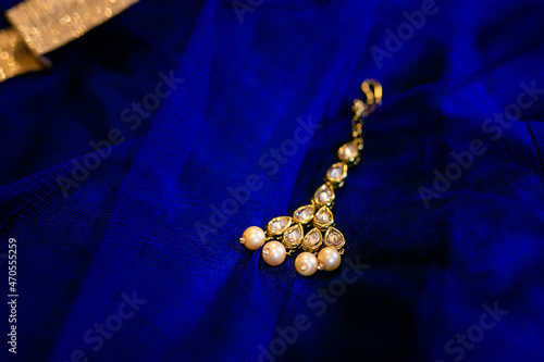 Indian bride's wedding jewellery close up