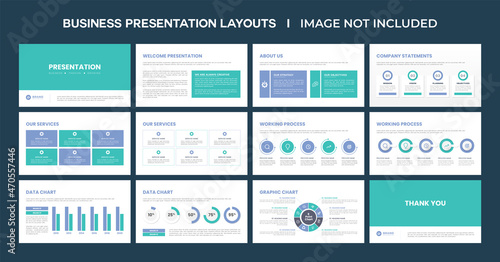 Business presentation slides templates with infographic elements, Minimal business slides presentation template, Powerpoint presentation templates