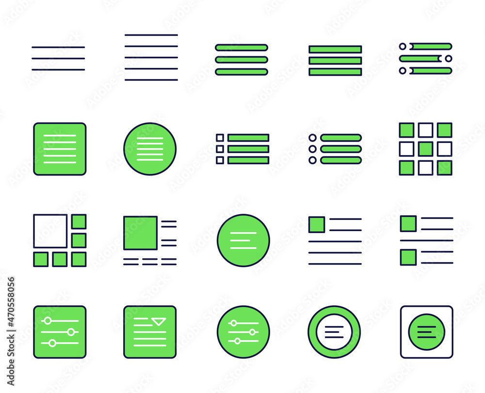 Menu design icons set. Thin line vector icons for mobile concepts and web apps. Premium quality icons in trendy flat style. Collection of high-quality color outline logo Menu design icons set. Thin line vector icons for mobile concepts and web apps. Premium quality icons in trendy flat style. Collection of high-quality color outline logo