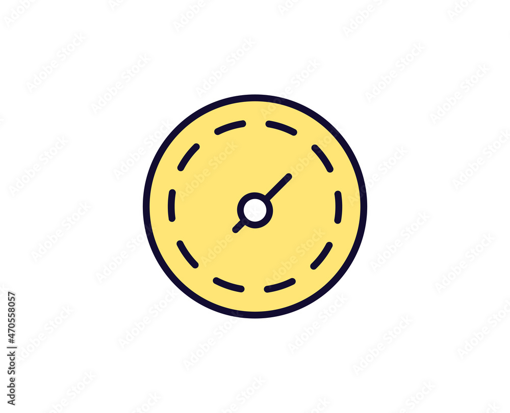 Speedometer flat icon. Thin line signs for design logo, visit card, etc. Single high-quality outline symbol for web design or mobile app. Sign outline pictogram. Speedometer flat icon. Thin line signs for design logo, visit card, etc. Single high-quality outline symbol for web design or mobile app. Sign outline pictogram.
