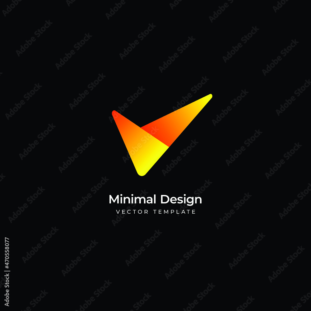 Naklejka premium Correct minimal logo template. Vector illustration