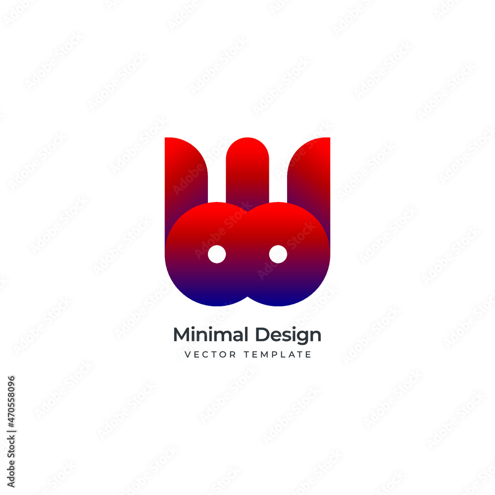 Owl head minimal logo template. Vector illustration Owl head minimal logo template. Vector illustration