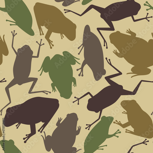 Seamless pattern illustration of frog camouflage (vector)