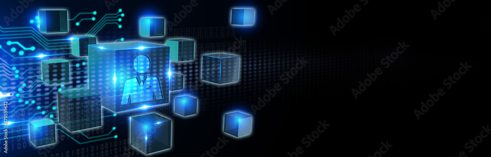 Fototapeta premium Business, Technology, Internet and network concept. Human Resources HR management recruitment employment headhunting concept.3d illustration