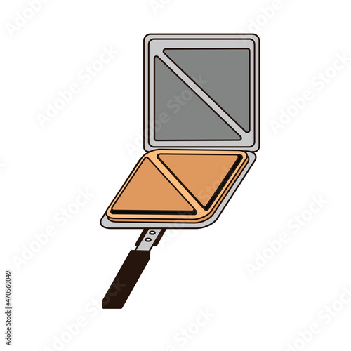 ホットサンドメーカー-イラストグラフィック素材