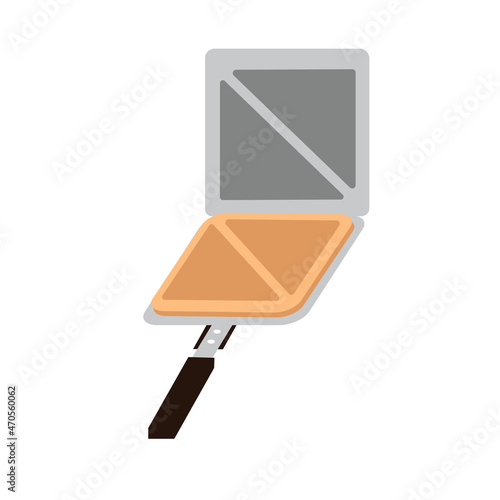 ホットサンドメーカー主線なし-イラストグラフィック素材