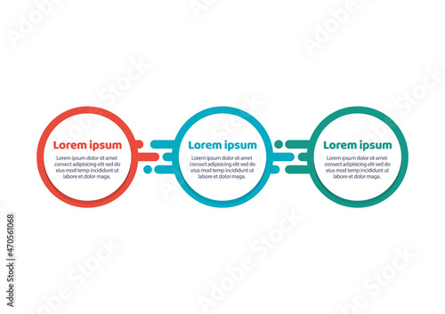 Three circles infographic template