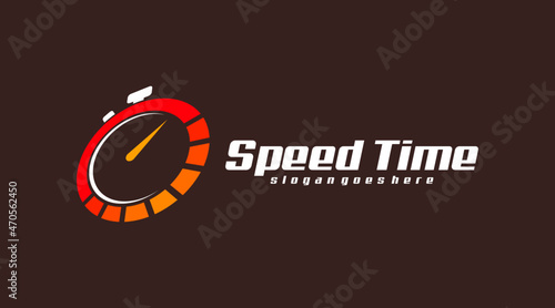 Speed Logo Template Vector. Logo Concept of Speed