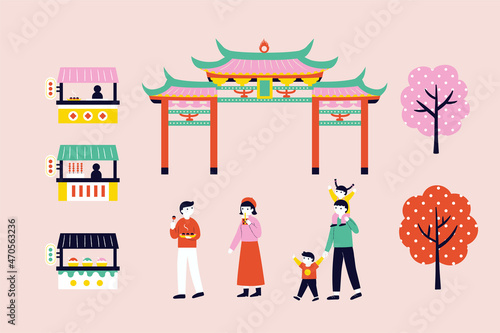 Taiwanese market element collection