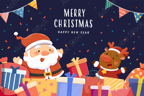 Xmas and New Year greeting card