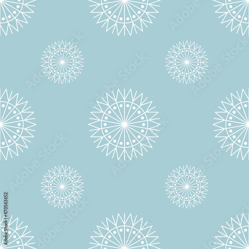 White snowflake seamless pattern for winter mood.Christmas design. Winter seamless pattern.