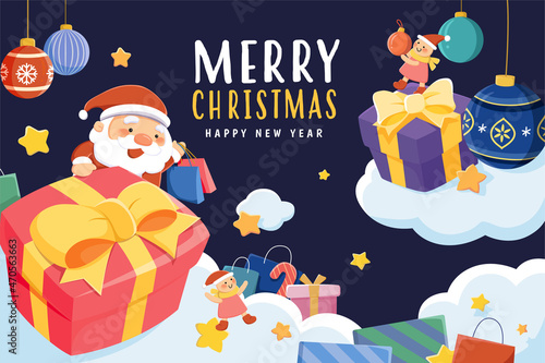 Merry Christmas greeting card