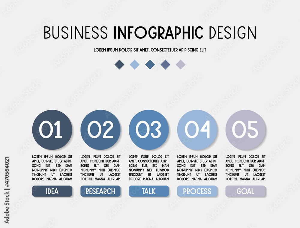 Business infographic with icons. Diagram design. Vector