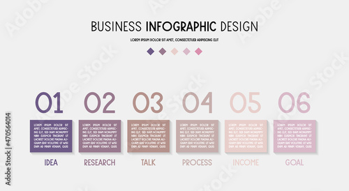 Infograph with business elements. Diagram design. Vector