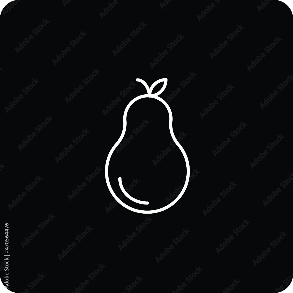 pear icon, Pear Icon isolated on white background. pear icon, Pear Icon isolated on white background.