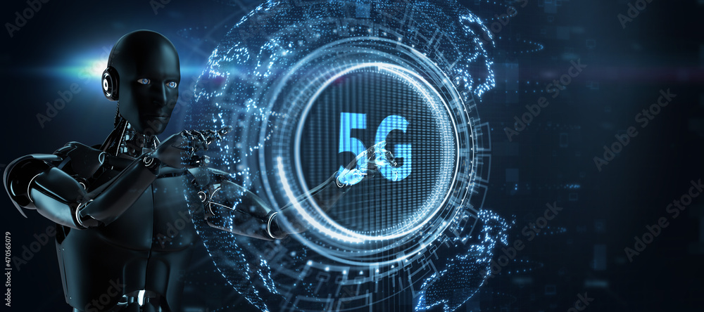 The concept of 5G network, high-speed mobile Internet, new generation networks. Business, modern technology, internet and networking concept. 3d render The concept of 5G network, high-speed mobile Internet, new generation networks. Business, modern technology, internet and networking concept. 3d render