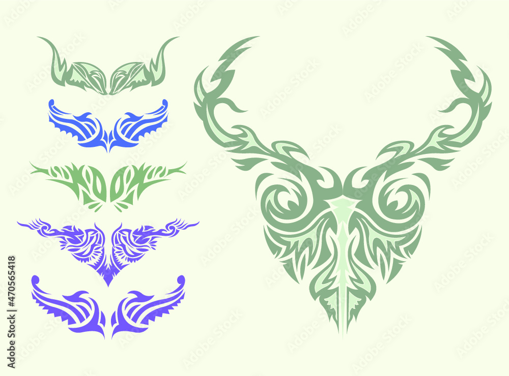 Set of ornamental badges, isolated on white vector illustration eps 10 Set of ornamental badges, isolated on white vector illustration eps 10