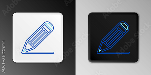 Line Pencil and line icon isolated on grey background. Education sign. Drawing and educational tools. School office symbol. Colorful outline concept. Vector