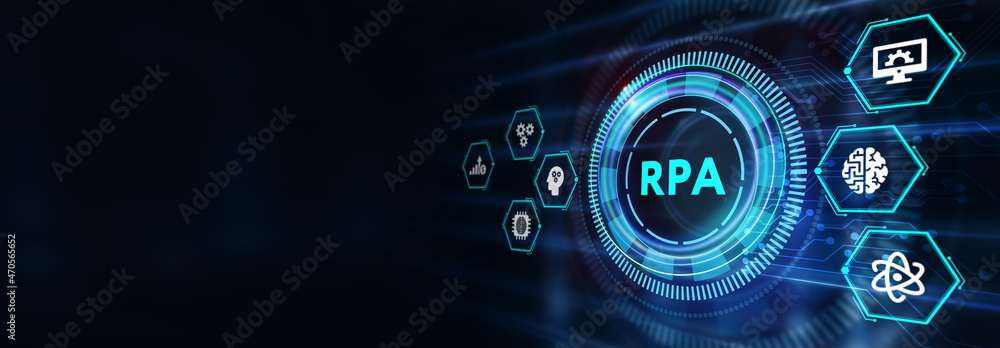 RPA Robotic process automation innovation technology concept. Business, technology, internet and networking concept.3d illustration RPA Robotic process automation innovation technology concept. Business, technology, internet and networking concept.3d illustration