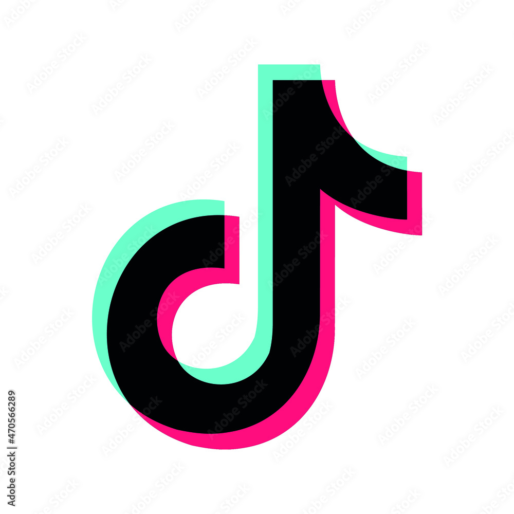 Tiktok tik tok musically logo icon Social media icons set Logo Vector ...