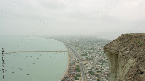 Mountain View Of Boats In The Ocean Port Of Gwadar Balochistan, City In Pakistan photo