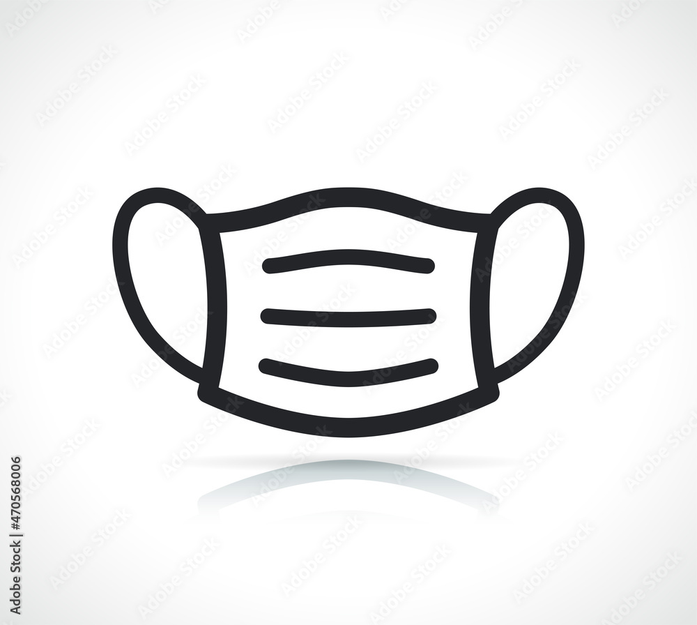 medical mask thin line icon medical mask thin line icon