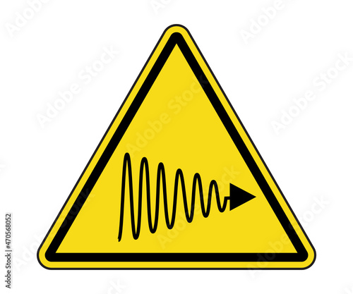 Ultraviolet (UV) Light Warning Label. International UV Light Hazard Symbol. Vector EPS10