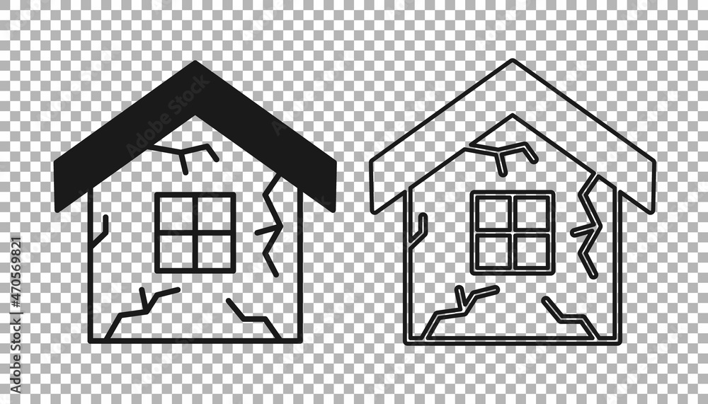 Black House icon isolated on transparent background. Insurance concept. Security, safety, protection, protect concept. Vector Black House icon isolated on transparent background. Insurance concept. Security, safety, protection, protect concept. Vector