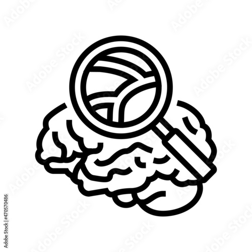 neurovascular surgery line icon vector. neurovascular surgery sign. isolated contour symbol black illustration