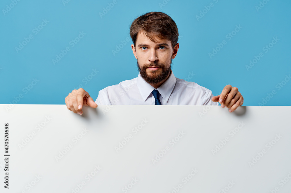 businessmen advertising white banner presentation isolated background businessmen advertising white banner presentation isolated background